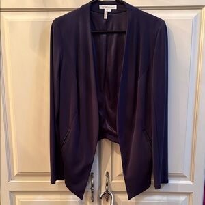 BCBGeneration Navy Open-Front Draped Blazer